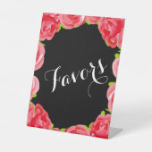 Chique rode rozen Vrijgezellenfeest gunsten Reclamebord Met Voetstuk (Voorkant)