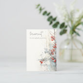 Chique rode sneeuw winter bessen blanke sieraden h visitekaartje (Staand voorkant)