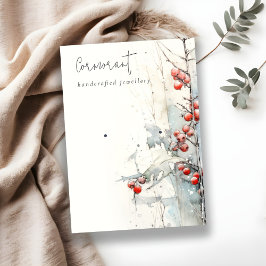 Chique rode sneeuw winter bessen oorbel stud houde visitekaartje