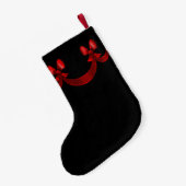 Chique Rode Strik Kerstkous Kleine Kerstsok (Achterkant (Hangend))