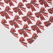 Chique Rode Strikken Kerst Tissuepapier (Detail)
