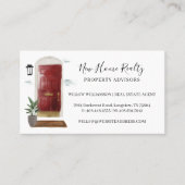 Chique rode Waterverf voordeur entree ontwerp Visitekaartje (Voorkant)