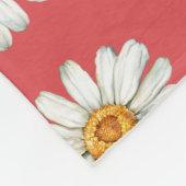 Chique rode witte madeliefjes verjaardag fleece deken (Hoek)
