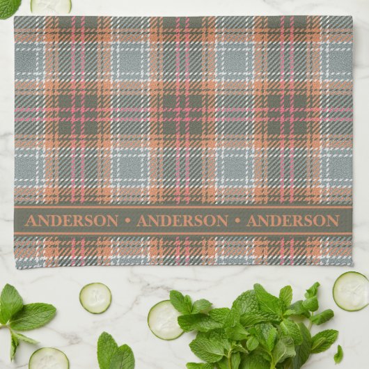 Chique Roest Kleur Invloed Plaid Theedoek (Gevouwen)