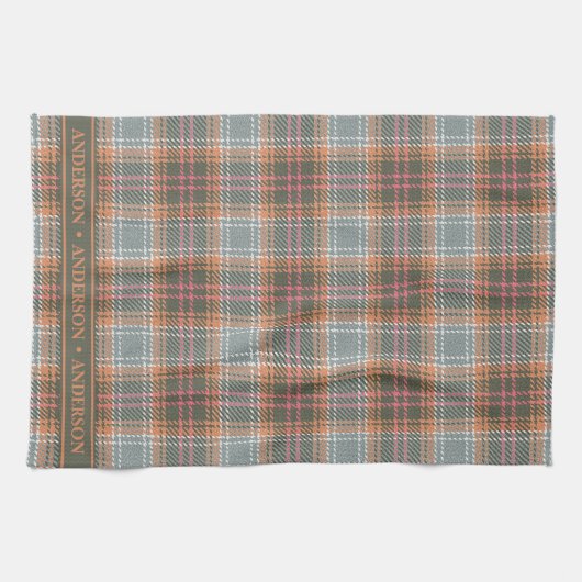 Chique Roest Kleur Invloed Plaid Theedoek (Horizontaal)