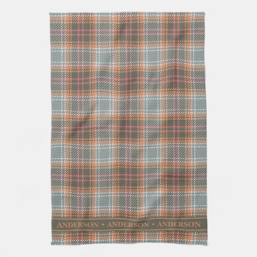 Chique Roest Kleur Invloed Plaid Theedoek (Verticaal)