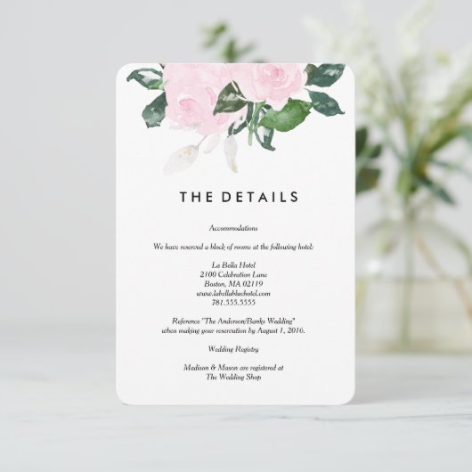 chique Romance | Details Kaart (Staand voorkant)