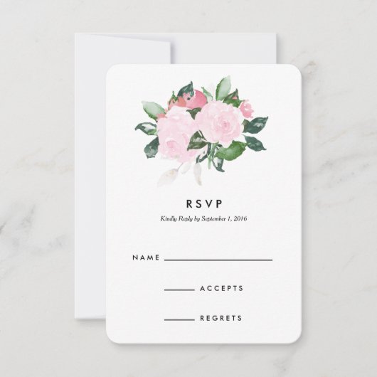 chique Romance | Wedding Response Kaart (Voorkant)
