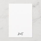 Chique romantisch mooi hart script monogram bruilo informatiekaartje (Achterkant)
