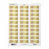 Chique Romantisch Wit Madeliefje Goud Adreslabel Etiket (Full Sheet)