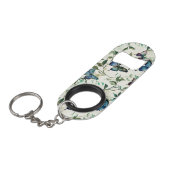 Chique Romantische Blauwe Vlinders Bruidsdouche Mini Flessenopener (Voorkant Gekanteld)