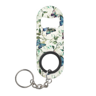 Chique Romantische Blauwe Vlinders Bruidsfeest Mini Flessenopener