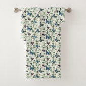 Chique Romantische Blauwe Vlinders Bruidsmeisje Bad Handdoek (Insitu)