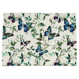 Chique Romantische Blauwe Vlinders Bruidsmeisje Groot Cadeauzakje