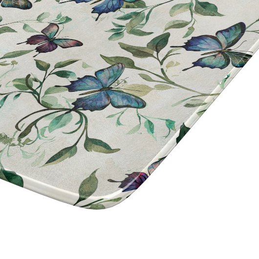 Chique Romantische Blauwe Vlinders Bruidsmeisjesfe Snijplank (Hoek)