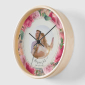 Chique romantische bloemenblush roze rozen bruilof (Hoek)