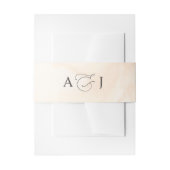 Chique romantische blush roze Waterverf bruiloft Uitnodigingen Wikkel (Voorkant Voorbeeld)