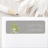 Chique Romantische Cactus Vetplant Bloemen Etiket (Insitu)