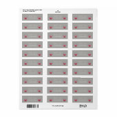 Chique Romantische Cartoon Lieveheersbeestje Adres Etiket (Full Sheet)