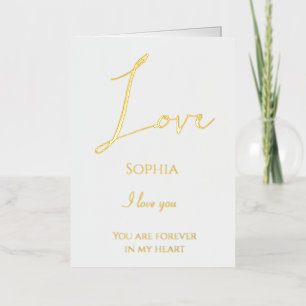 Chique Romantische Liefde Folie Wenskaart