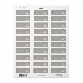 Chique Romantische Waterverf Bloem Adres Label (Full Sheet)