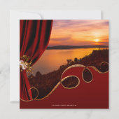 Chique Romantische Zonsondergang Wijnproeverij Uit Kaart (Achterkant)