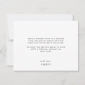 Chique rood Afstudeerder Pet Afstuderen dank u kaa Bedankkaart (Achterkant)