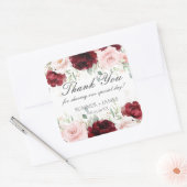 Chique rood bordeaux blozen roze rozen bloemenbrui vierkante sticker (Envelop)