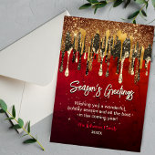 Chique rood goud glitter druppels Kerstmis nieuwja