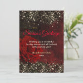 Chique rood goud glitter glitter kerst nieuwjaar (Staand voorkant)