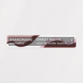 Chique rood roze golvende classy lippenstift merk labels (Design 1)