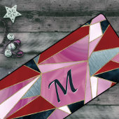 Chique rood roze grijs abstract geometrisch bureaumat