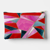 Chique rood roze grijs abstract geometrisch etui (Achterkant)