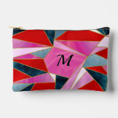 Chique rood roze grijs abstract geometrisch etui (Voorkant)