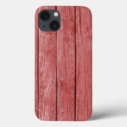 Chique rood rustiek hout Case-Mate iPhone case (Achterkant)