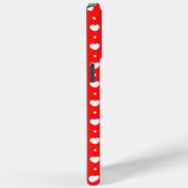 Chique rood wit harten meisje iPhone 15 Hoesje (Achterkant / Rechts)