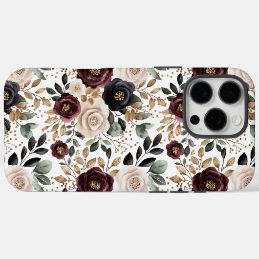 Chique roodcrème bloemstuk Case-Mate iPhone case (Achterkant (horizontaal))