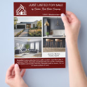 Chique roodwijn vastgoed woning te koop flyer dubb (Hand)