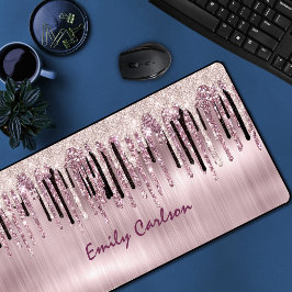 Chique roos blush roze druppelen bureaumat