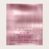 Chique roos blush roze druppelen visitekaartje (Binnenkant ongevouwen)
