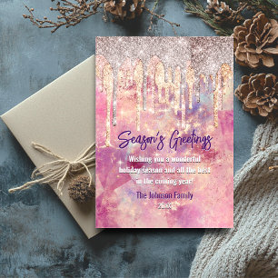 Chique roos blush roze druppels kerst nieuwjaar