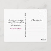 Chique roos blush roze druppels nieuwjaar kerst briefkaart (Achterkant)