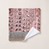 Chique Roos Blush snaarkralen gepersonaliseerd Bad Handdoek (Wasdoekje)