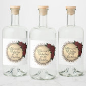 Chique Roos Fabulous 40th Verjaardag Gepersonalise Likeurfles Etiket (Flessen)