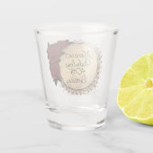 Chique Roos Fabulous 40th Verjaardag Gepersonalise Shot Glas (Achterkant)