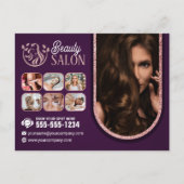 Chique Roos Gold Beauty Spa Haar Nail Make-up Salo Briefkaart (Voorkant)