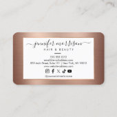 Chique Roos Gold Cameo Beauty, Haar, Huidverzorgin Visitekaartje (Achterkant)