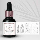 Chique Roos Gold Essential Oil Kleine druppelfles Etiket