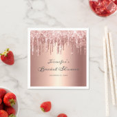 Chique Roos Gold Glitter Drips Script Vrijgezellen Servet (Insitu)