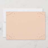 Chique Roos Gold Quinceañera jurk Bloemenboog Foto Kaart (Achterkant)